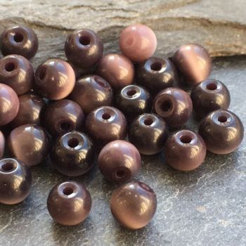 4MM ROUND CAT'S EYE BEADS